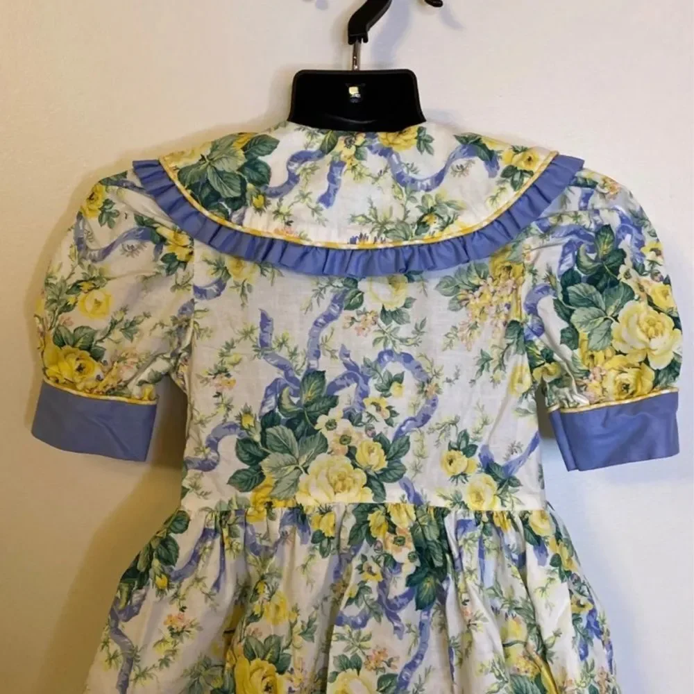 Vintage 1990s Storybook Heirlooms‎ Floral Pocket Tea Party Dress